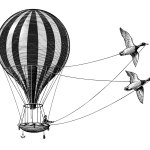fred-van-deelen-scraperboard-illustration-hot-air-balloon
